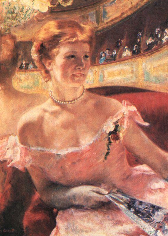 Mary Cassatt Lydia in a Loge Wearing a Pearl Necklace China oil painting art